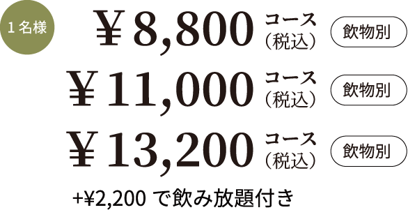 1名様8,800円